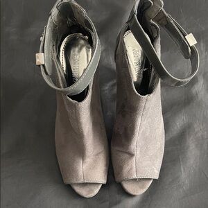 Jeffrey Campbell Charcoal Peep Toe Heels